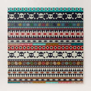 Puzzle motif aztèque, design motif transparent