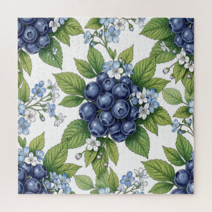 Puzzle Motif botanique de fleur de bleuet vintage