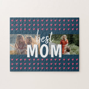 Puzzle Motif Coeur rose mignon Best Mom 2 Photo