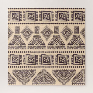 Puzzle Motif d'affaires tribal, ethnique, vintage