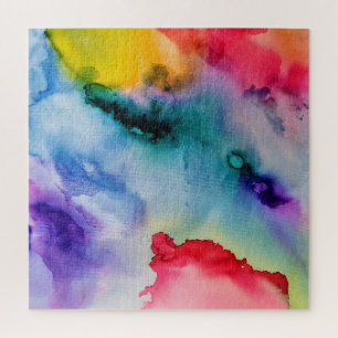 Puzzle Motif d'aquarelle arc-en-ciel dynamique