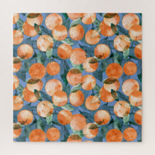Puzzle Motif d'aquarelle aux oranges juteuses