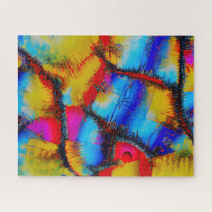 Puzzle Motif de broderie abstrait coloré