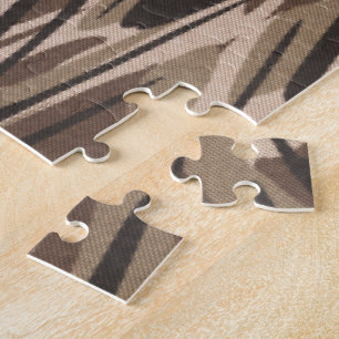 Puzzle Motif de camouflage marron