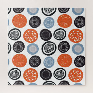 Puzzle Motif de cercle géométrique créatif et coloré.