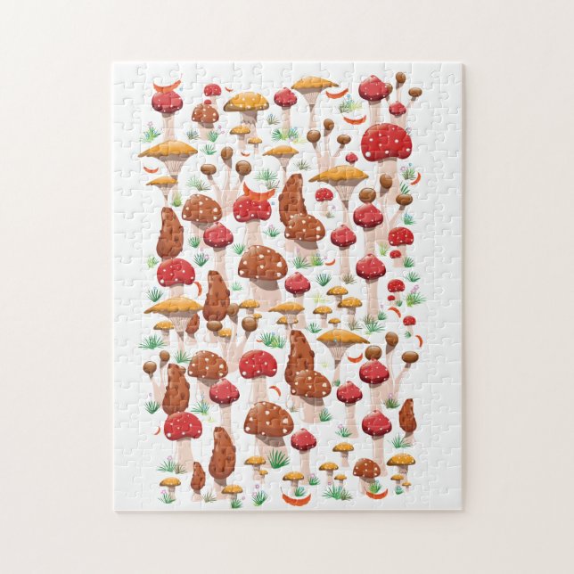 Puzzle Motif de champignons mignons (Vertical)