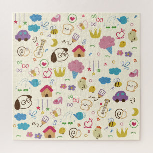 Puzzle Motif de doodle mignon pour enfants