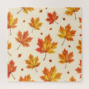 Puzzle Motif de feuilles d'érable tombant en automne
