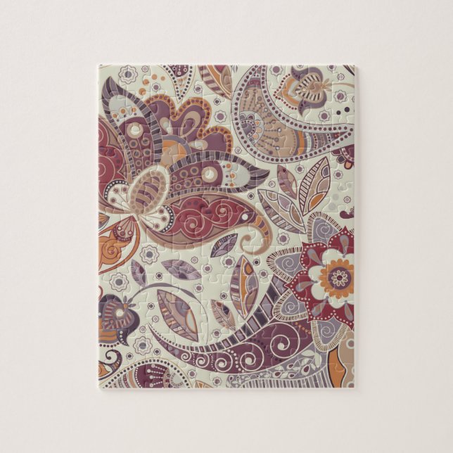 Puzzle Motif de fleur chic de Boho de hippie de Bohème de (Vertical)