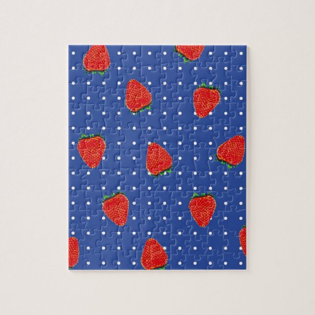 Puzzle motif de fraise avec points (Vertical)