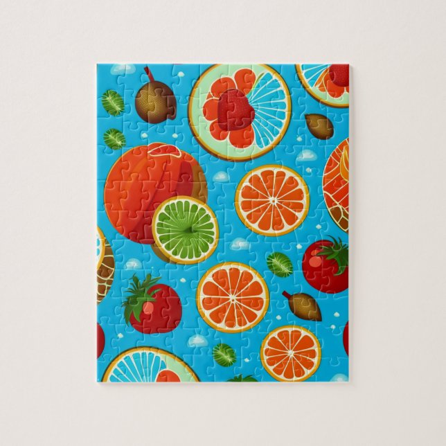 Puzzle Motif de fruits bleus (Vertical)