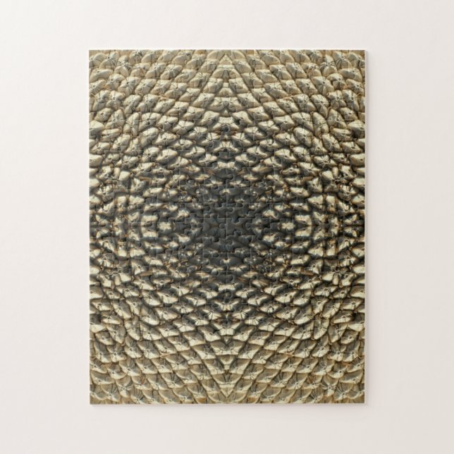 Puzzle - Motif de graines de tournesol (Vertical)