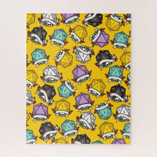 Puzzle Motif de jeu de dés D20 (Vertical)