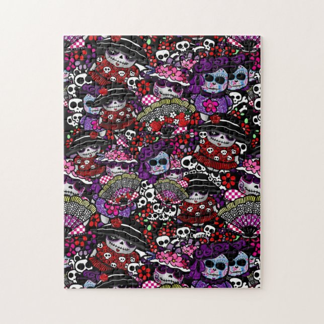 Puzzle Motif de la Journée des Doodles Morts (Vertical)