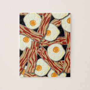 Puzzle Motif de lard et d'oeufs