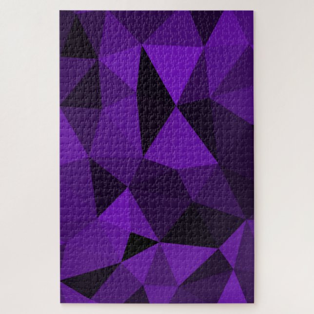 Puzzle Motif de maille géométrique noir violet (Vertical)