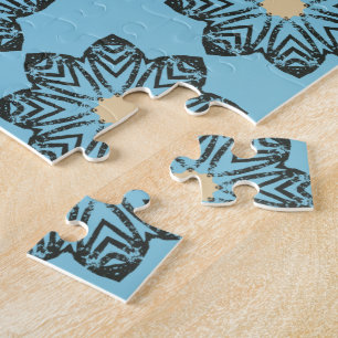 Puzzle Motif de médaillon floral géométrique en détresse