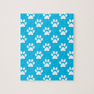 Puzzle Motif de pattes bleues et blanches