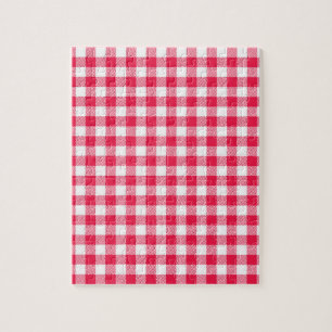 Puzzle Motif de pays En vichy rouge classique