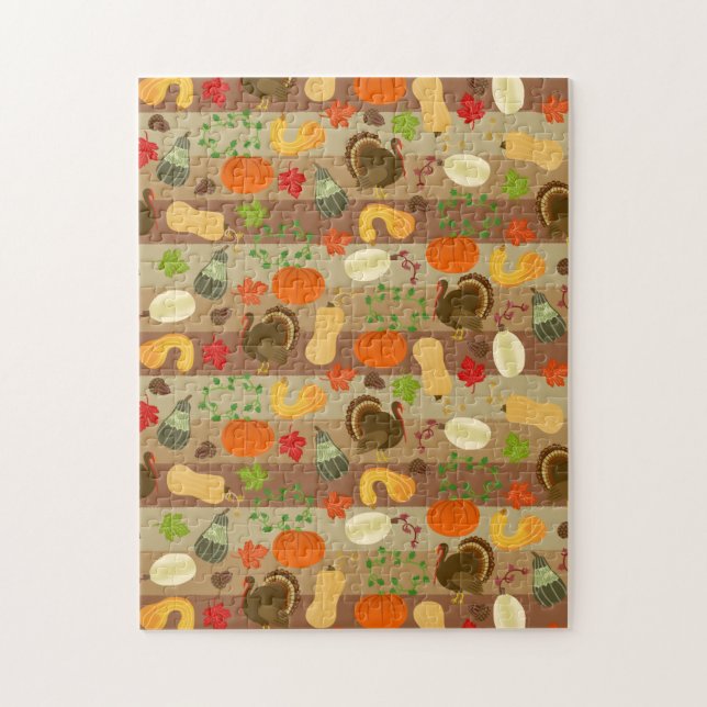 Puzzle Motif de récolte d'automne de courge de la Turquie (Vertical)