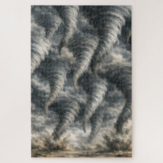 Puzzle Motif de tempête de tornade dramatique