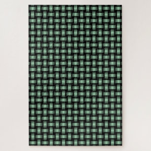 Puzzle Motif de tissage noir vert