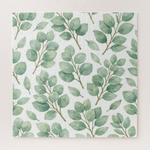 Puzzle Motif de verdure d'eucalyptus à l'aquarelle