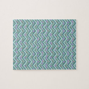 Puzzle Motif de zigzag d'aluminium d'arc-en-ciel
