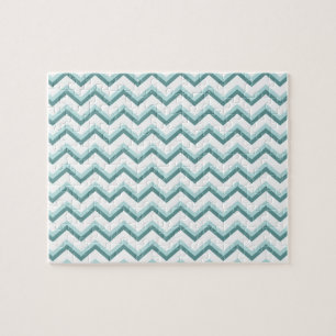 Puzzle Motif de zigzag de Chevron en vert en bon état