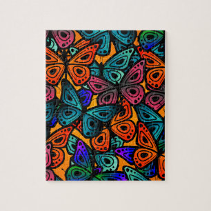 Puzzle Motif des ailes à papillon coloré