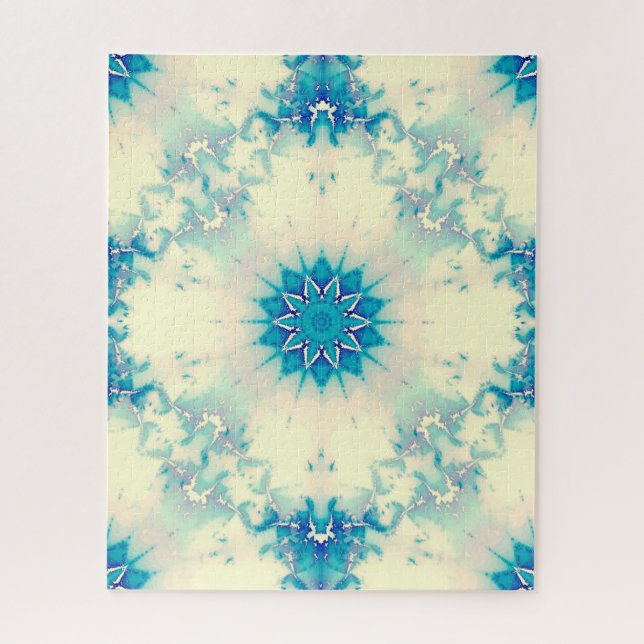 Puzzle Motif d'hiver Frosty Blue Snowflake (Vertical)
