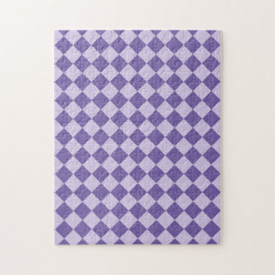 Puzzle Motif diamant à carreaux violets