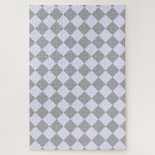 Puzzle Motif diamant en gris et lavande