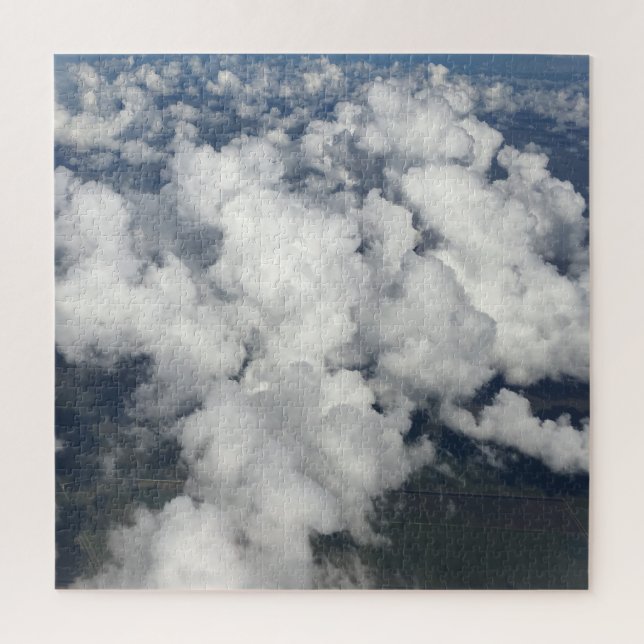 Puzzle Motif du ciel bleu des nuages blancs (Vertical)
