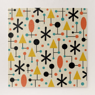 Puzzle Motif en forme d'étoile du milieu du siècle modern