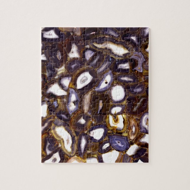 Puzzle Motif en pierre blanche Brown violet (Vertical)
