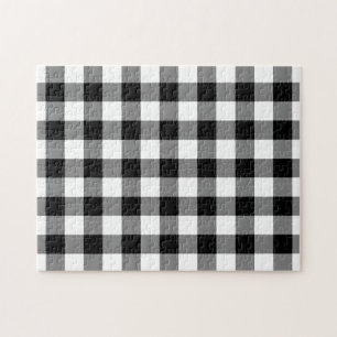 Puzzle Motif En vichy noir et blanc