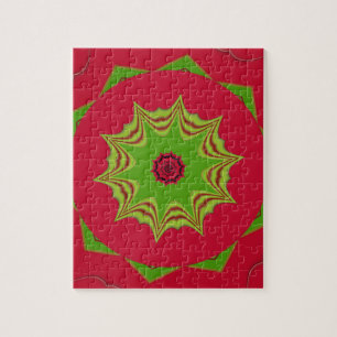 Puzzle motif ethnique d'Afrique rouge