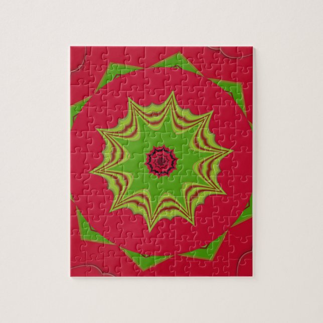 Puzzle motif ethnique d'Afrique rouge (Vertical)