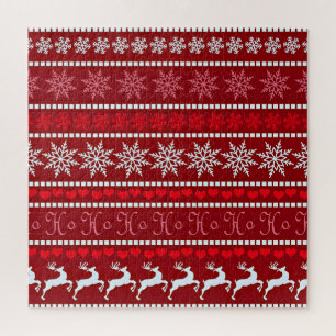 Puzzle Motif flocon de neige et renne festif