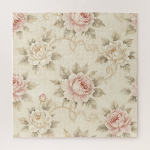 Puzzle Motif floral damask rose rose vintage