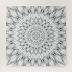 Puzzle Motif floral en noir et blanc
