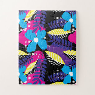 Puzzle Motif floral et point chic avec Feuilles