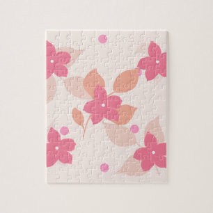 Puzzle Motif floral rose