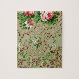 Puzzle Motif floral vintage