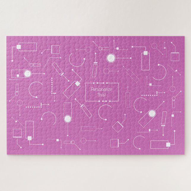 Puzzle Motif futuriste : Violet (texte blanc) 006 (Horizontal)