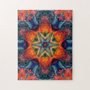 Puzzle Motif Kaleidoscope couleur psychédélique