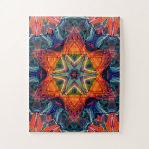 Puzzle Motif Kaleidoscope couleur psychédélique