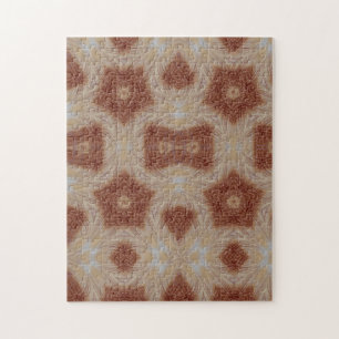 Puzzle Motif marron d'art géométrique