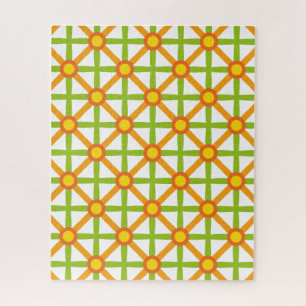 Puzzle Motif orange vert et jaune inspiré des rétro